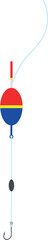 Illustration of fishing tackle