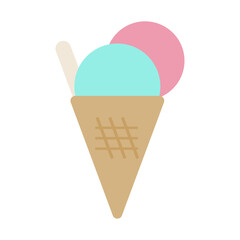 アイスのイラスト：夏のデザートのベクター素材 - Ice Cream Illustration: Summer Dessert Vector Material