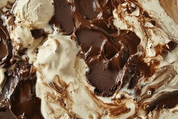 Moose Tracks Ice Cream - Homemade Delicious Cold Creamy Chocolate Butter Brownie