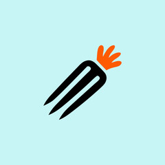 Minimalist Carrot Logo with Modern Design