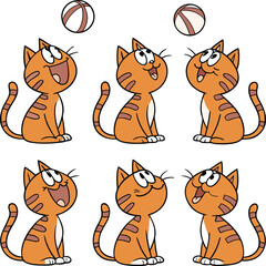 A stylized vector illustration of a cat in a unique and artistic design.