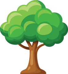 A detailed vector illustration of a tree with intricate branches and leaves.