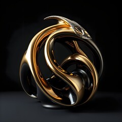 3d golden symbol