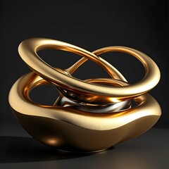 gold wedding rings on black