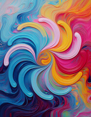 Abstract colorful waves wall background. Abstract colorful painted Digital abstract Art colorful abstract background & wallpaper