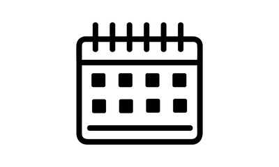 Calendar icon flat style vector illustration.