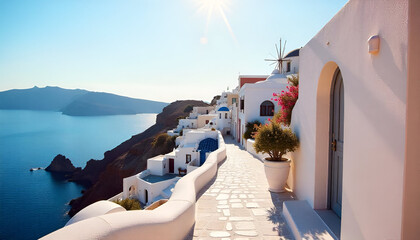 Obraz premium oia village santorini island greece