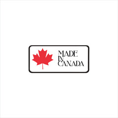 Vector logo Canada, Canada icon, Esport vector logo MADE IN CANADA label on white background, maple leaf symbol, Canadian design