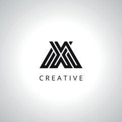 Creative Letter MX XM Monogram Logo Template With Vector Eps.
