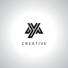 Creative Letter MY YM Monogram Logo Template With Vector Eps.