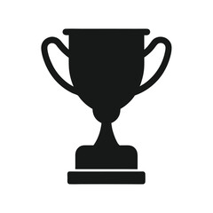 Trophy Silhouette Vector Illustration with White Background