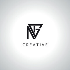Creative Letter NG GN Monogram Logo Template With Vector Eps.