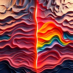 Liquid Rainbow Waves – Vibrant & Colorful Abstract Fluid Art with Iridescent Glow