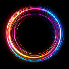 rainbow light spin, laser lights, luminous, circular halo,Light ellipse,Galaxy Glint,Glowing podium,Space tunnel, science technology, cosmetic skincare, abstract colorful background