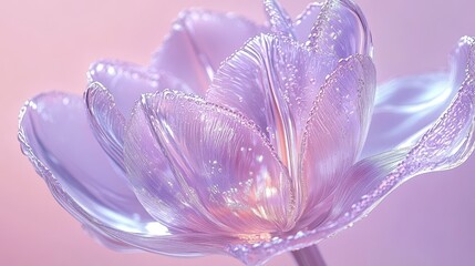 Close-up of a translucent purple flower