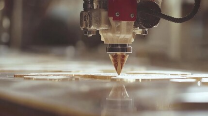 A close-up of laser-guided paper cutting machines ensuring precision in production.