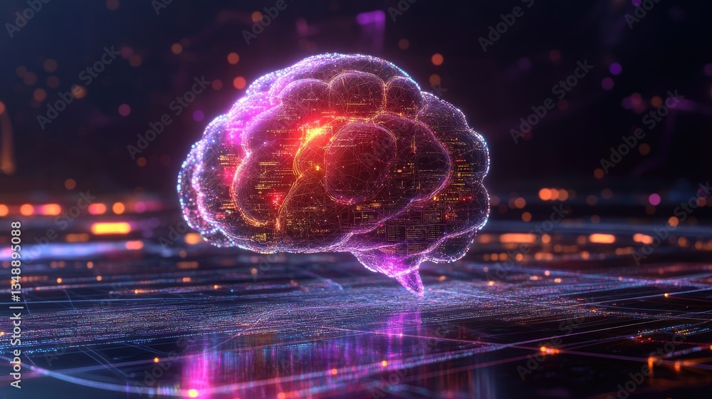 Poster a cloud-based nlp system analyzing massive text data in a futuristic digital space.