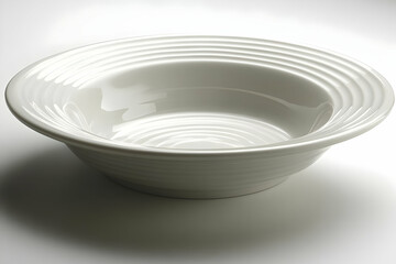 White Rippled Ceramic Bowl