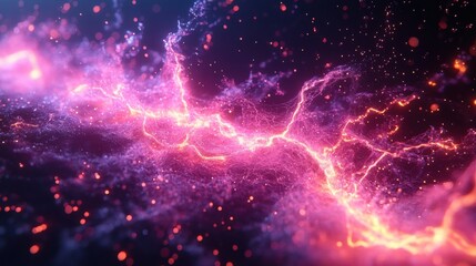 Obraz premium Futuristic AI quantum computing visualization with holographic energy, Ultra HD, cyberpunk aesthetic with glowing electric currents, --ar 16:9 --v 6.1 Job ID: 360c5f21-8c76-4fdf-b77f-7cabf006b6a0