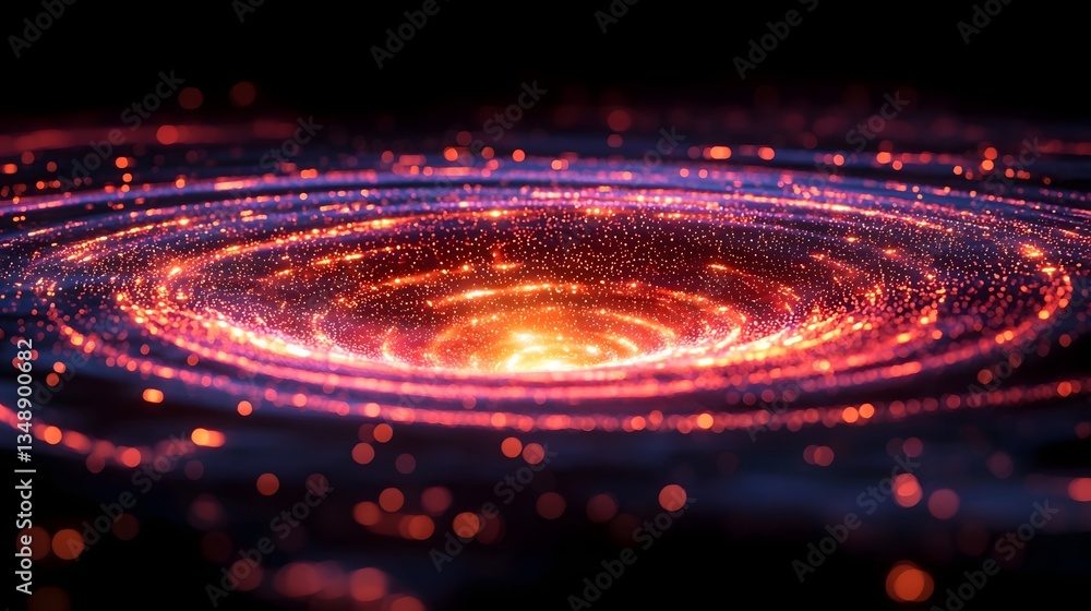 Poster futuristic holographic data visualization with dynamic metrics and insights