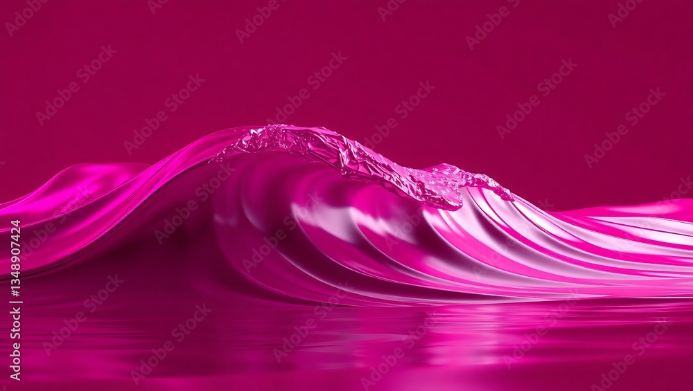Poster Monochromatic single color abstract 3D wave backgrounds
