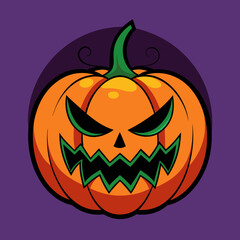 Halloween spooky pumpkin character art vector design