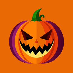 Halloween spooky pumpkin character art vector design