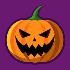 Halloween spooky pumpkin character art vector design