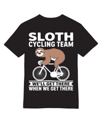 Sloth Cycling Team T-Shirt © designxshop