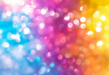 虹色にキラキラ光る背景