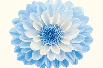 Blue Dahlia Flower Closeup.