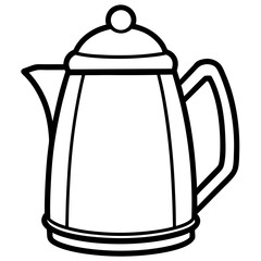 Geometric Kettle Line Art Style