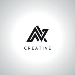 Abstract Letter AW WA Monogram Logo Template With Vector Eps.