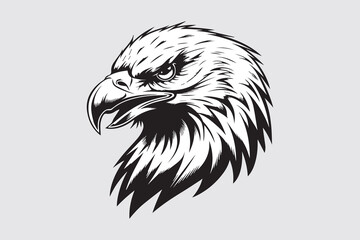 Obraz premium Eagle Head Silhouette Vector