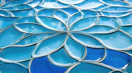 Obraz premium A glass etching process using acid to create frosted patterns on sheets.