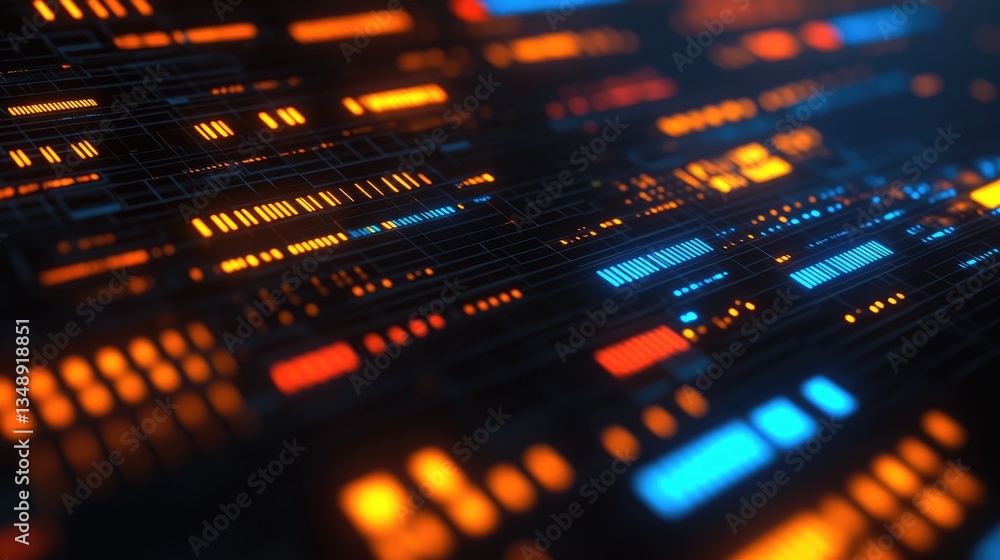 Poster a glowing ai-driven search engine visualizing nlp-powered keyword recognition.