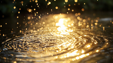 Sunlight interacts playfully with lingering raindrops, crafting a dazzling interplay of reflections and refracted light patterns.