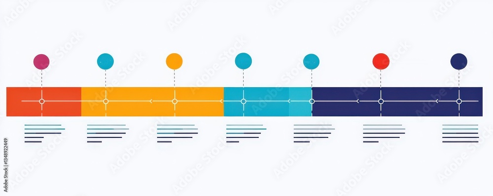 Poster strategic planning resources growth concept. abstract colorful design with geometric shapes and line