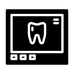 dental x ray care. This is a vector single icon with a solid style. Suitable for any purpose, such as website design, mobile app design, logo design, pattern design, etc.