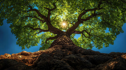 Fototapeta premium the peepal tree: a sacred fig tree