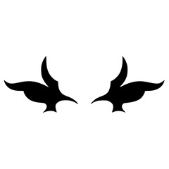 Sharp black eye silhouette