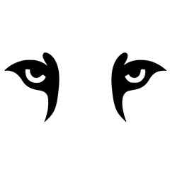Simple panther eye silhouette