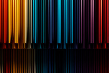 Background and texture of a wooden wall with stripes of various shades. Image created with AI