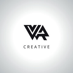 Abstract Letter WR RW Monogram Logo Template With Vector Eps.