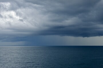 storm clouds over the sea