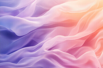 Fototapeta premium Silky, flowing fabric in soft pastel colors. A smooth and elegant background for beauty, fashion, or wellness designs