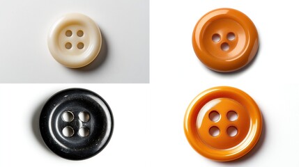 Obraz premium Four buttons white, orange, black.