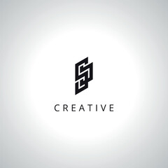 Abstract Letter SB BS Monogram Logo Template With Vector Eps.