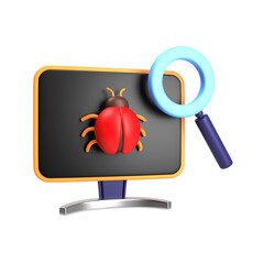 3D Bug Finding on Computer Screen 