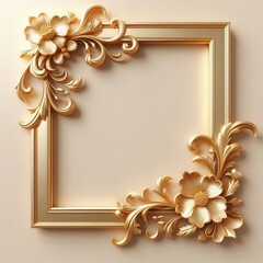 gold ornaments frames & Decorative Baroque Corner